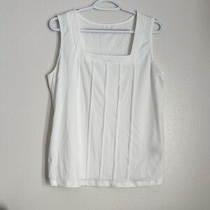White Sleeveless Top